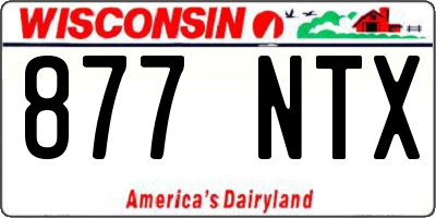 WI license plate 877NTX