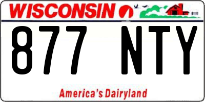 WI license plate 877NTY