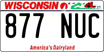 WI license plate 877NUC