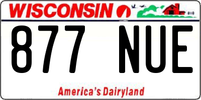 WI license plate 877NUE