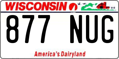 WI license plate 877NUG