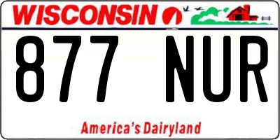 WI license plate 877NUR