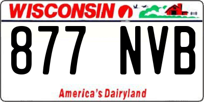 WI license plate 877NVB