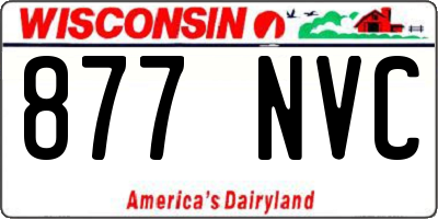 WI license plate 877NVC
