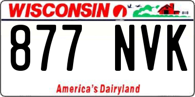WI license plate 877NVK