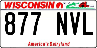 WI license plate 877NVL