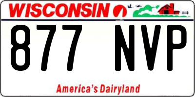 WI license plate 877NVP
