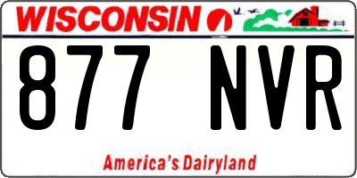 WI license plate 877NVR
