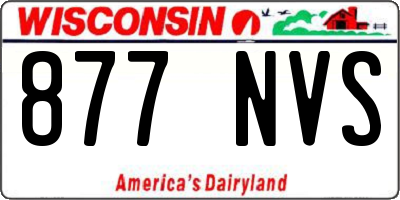 WI license plate 877NVS