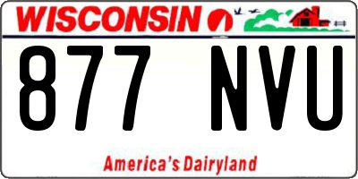 WI license plate 877NVU