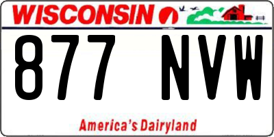 WI license plate 877NVW
