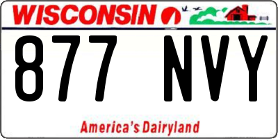 WI license plate 877NVY