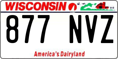WI license plate 877NVZ