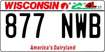 WI license plate 877NWB