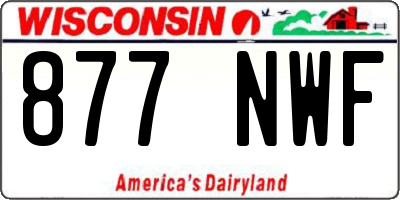 WI license plate 877NWF