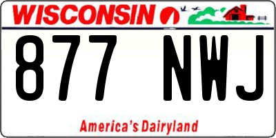 WI license plate 877NWJ