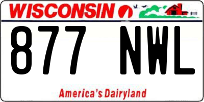 WI license plate 877NWL