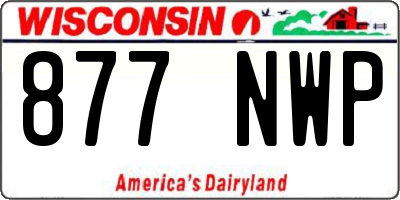 WI license plate 877NWP