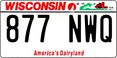 WI license plate 877NWQ