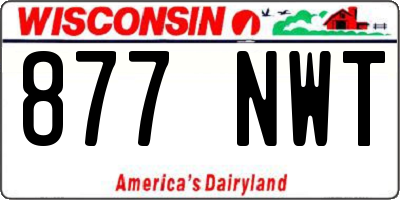 WI license plate 877NWT
