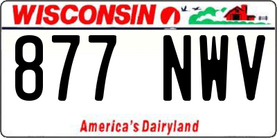 WI license plate 877NWV