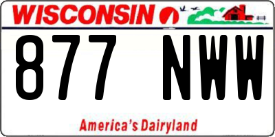 WI license plate 877NWW