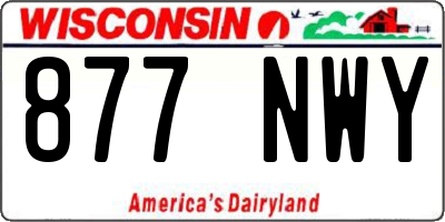 WI license plate 877NWY