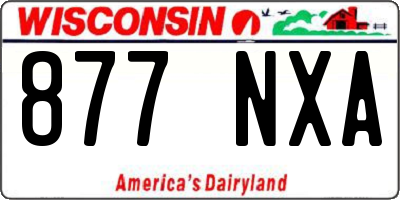 WI license plate 877NXA