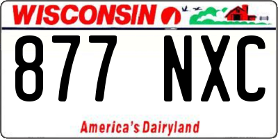 WI license plate 877NXC