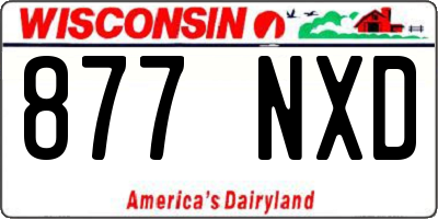 WI license plate 877NXD