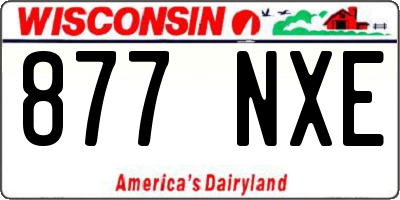 WI license plate 877NXE