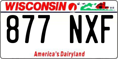 WI license plate 877NXF