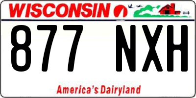 WI license plate 877NXH