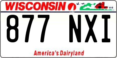 WI license plate 877NXI