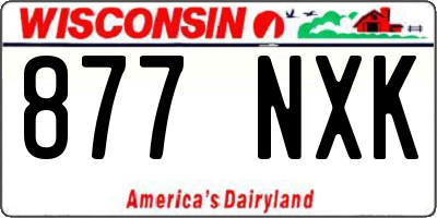 WI license plate 877NXK