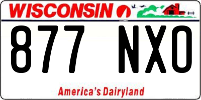 WI license plate 877NXO
