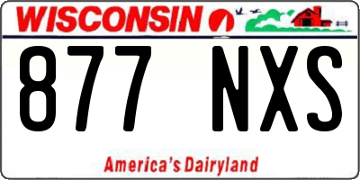 WI license plate 877NXS