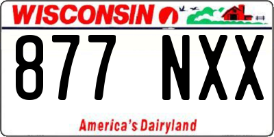 WI license plate 877NXX