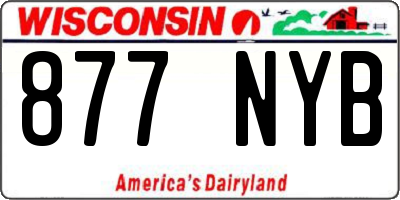 WI license plate 877NYB