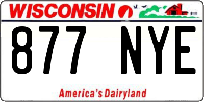 WI license plate 877NYE