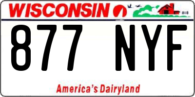 WI license plate 877NYF