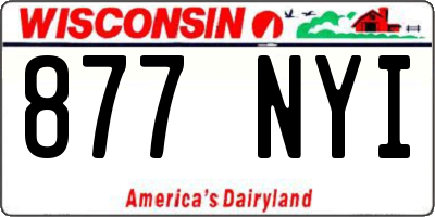 WI license plate 877NYI