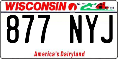 WI license plate 877NYJ