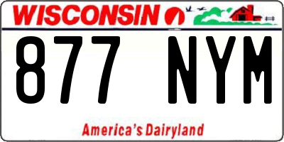 WI license plate 877NYM