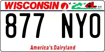 WI license plate 877NYO