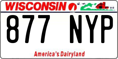 WI license plate 877NYP