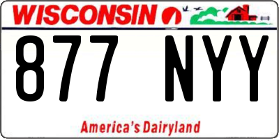 WI license plate 877NYY