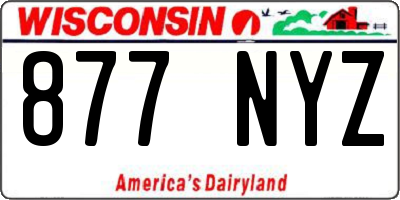 WI license plate 877NYZ