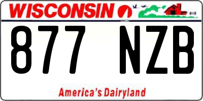 WI license plate 877NZB