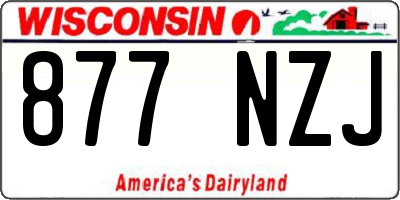 WI license plate 877NZJ